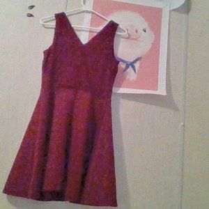 Maroon Bailey Blue dress.